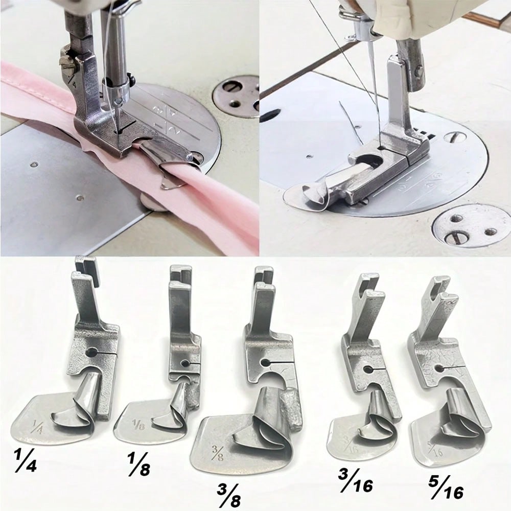 Textile Sewing Machines - 1개 산업용 재봉틀 곡선형 헤밍풋 1/8