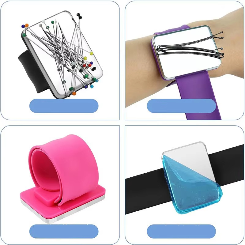 Sewing Necessities - 실리콘 자석 손목 핀쿠션 휴대용 핀