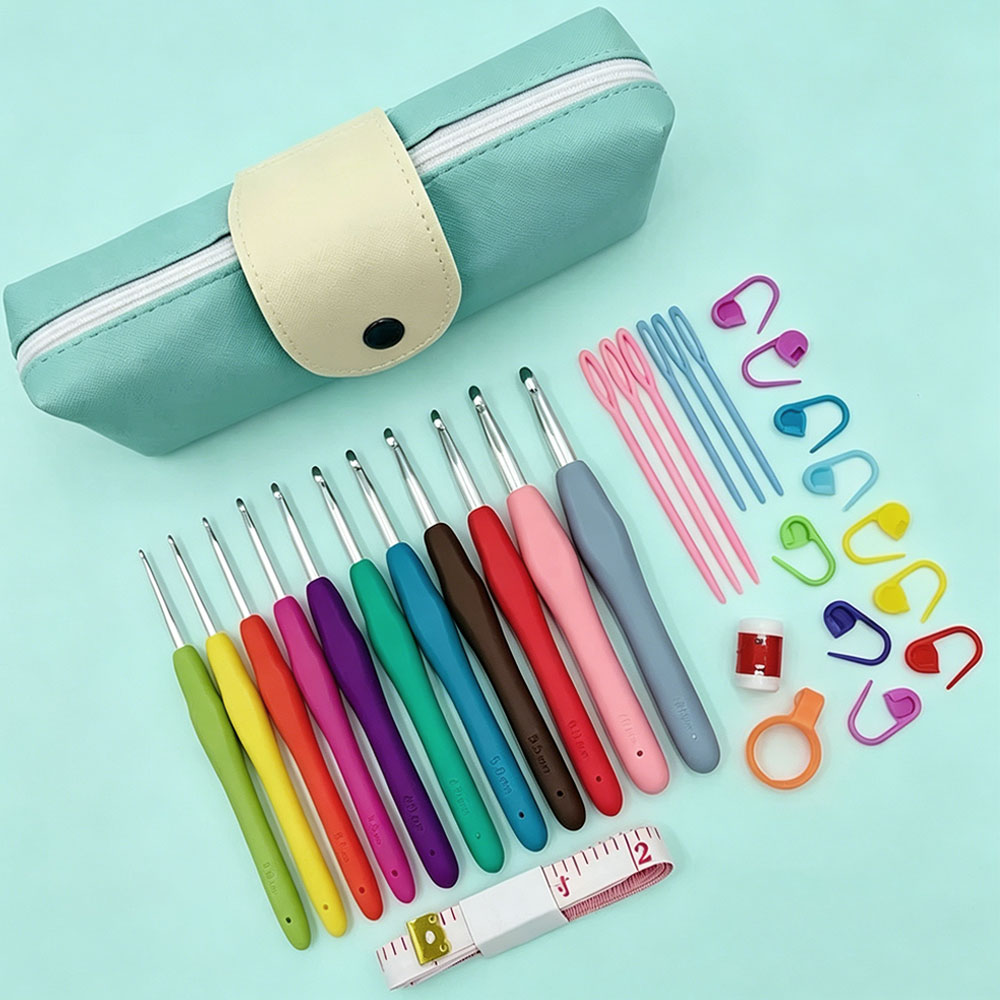 Sewing Necessities - 37개 크로셰 훅 세트, 보관 가방