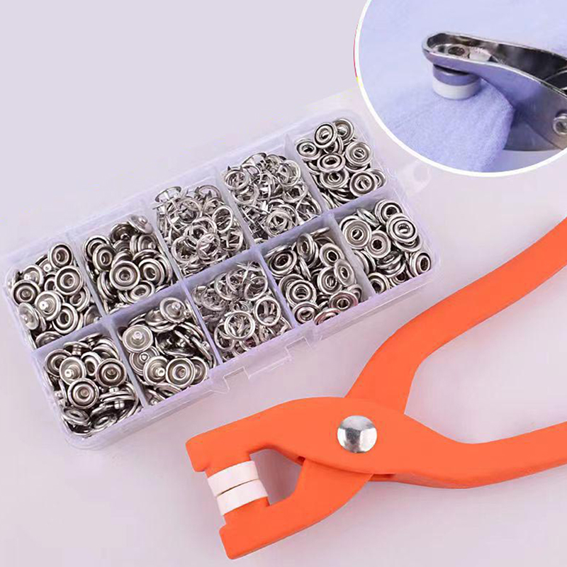 Snap Button Plier - 50개 플라이어 도구 금속 바느질 버튼
