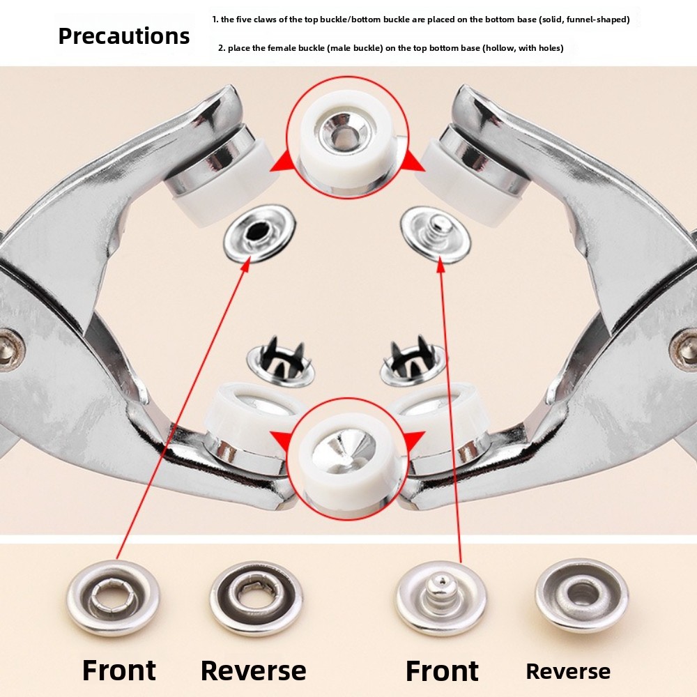 9.5mm 스냅 버튼 플라이어 키트, 금속 프롱 링 패 - Snap Button Plier 리뷰 및 가격