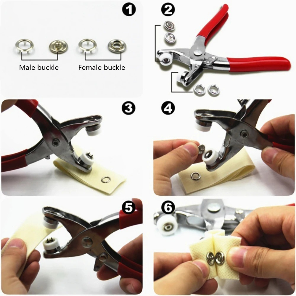 9.5mm 스냅 버튼 플라이어 키트, 금속 프롱 링 패 - Snap Button Plier 리뷰 및 가격