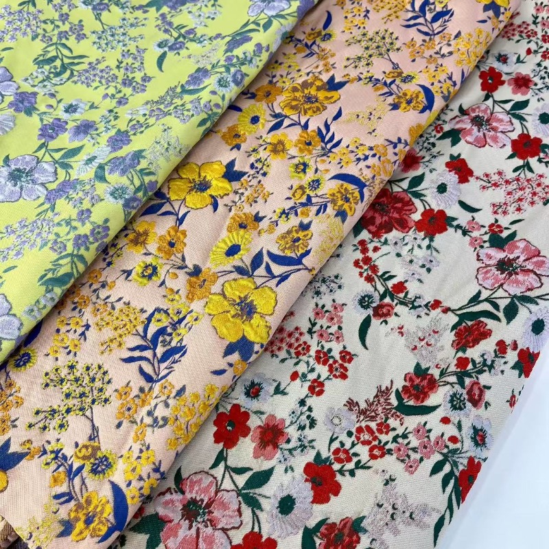 빨간색 작은 꽃무늬 자카드 원단 빈티지 중국 스타일 한 - Vintage Sewing Textile 리뷰 및 가격