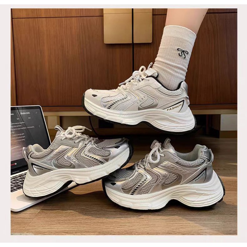2026년 봄 여성 언키 아빠 스니커즈 통기성 메쉬 플 - Sewing Net 리뷰 및 가격