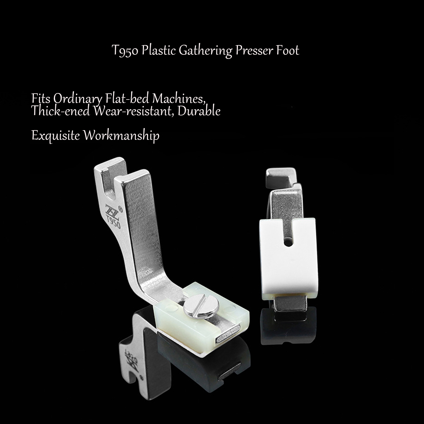 T950 테플론 플라스틱 개더링 프레서 풋 범용 플랫  - Textile Sewing Machines 리뷰 및 가격