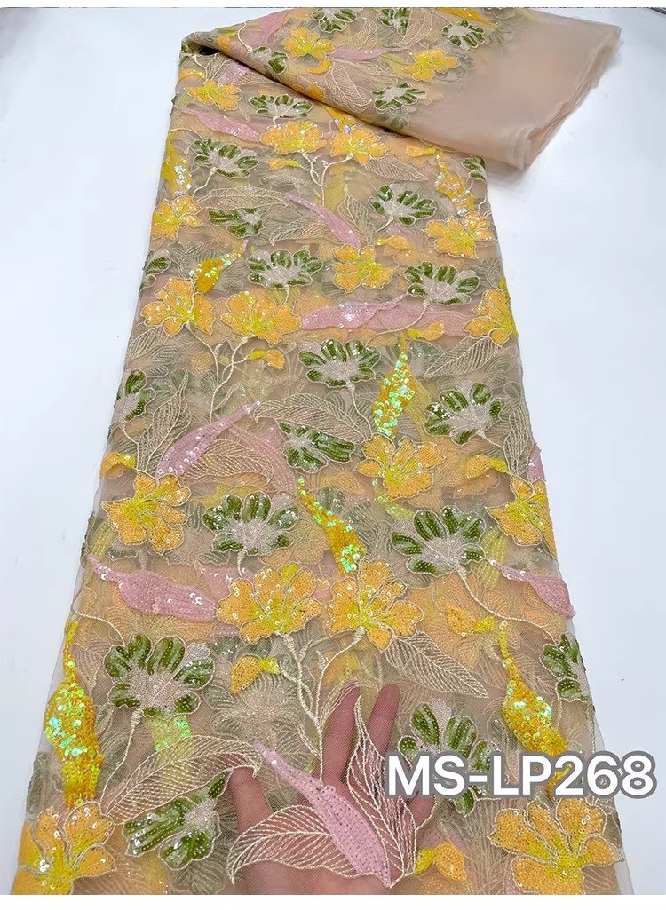 1야드 고급스러운 투톤 비즈 꽃 스팽글 자수 원단 드레 - Sewing Net 리뷰 및 가격